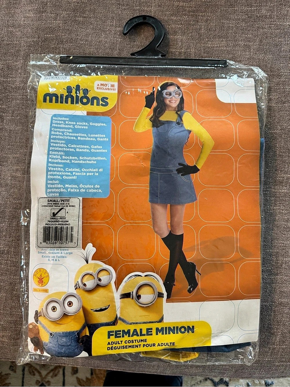 Minions Female Minion Adult Costume Blue & Yellow NWT